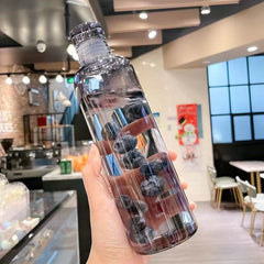 Time Scale Sports Water Bottle with Rope Handle – Leak-Proof, Portable (500ml/750ml)